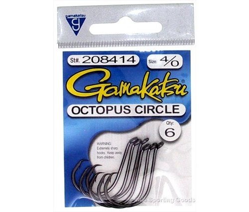 Gamakatsu Circle Big Eye Tin 8/0, 4 Hooks P/P 12052