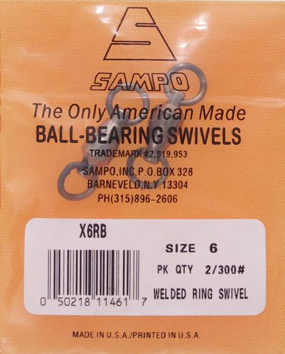 Sampo Ball Bearing Swivel Size Chart