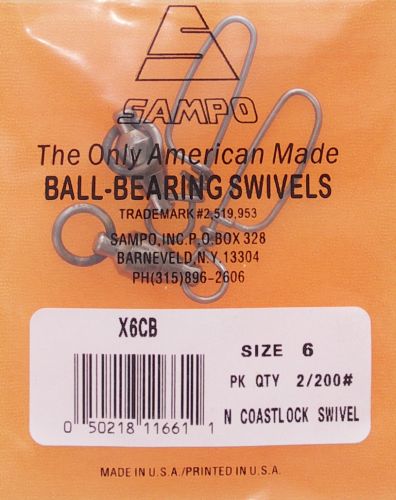 Sampo Ball Bearing Coastlock Snap Swivel - John's Sporting Goods