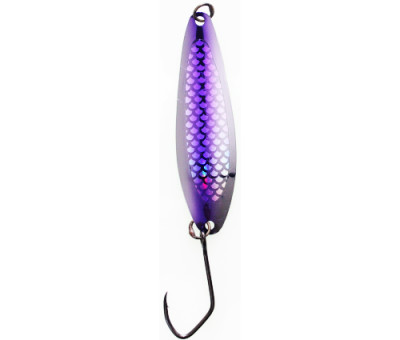 Cuillère à Truite Iron Trout 2g - Couleur Violet à Pois, Pour Pêche Au Lancer Ultra-léger